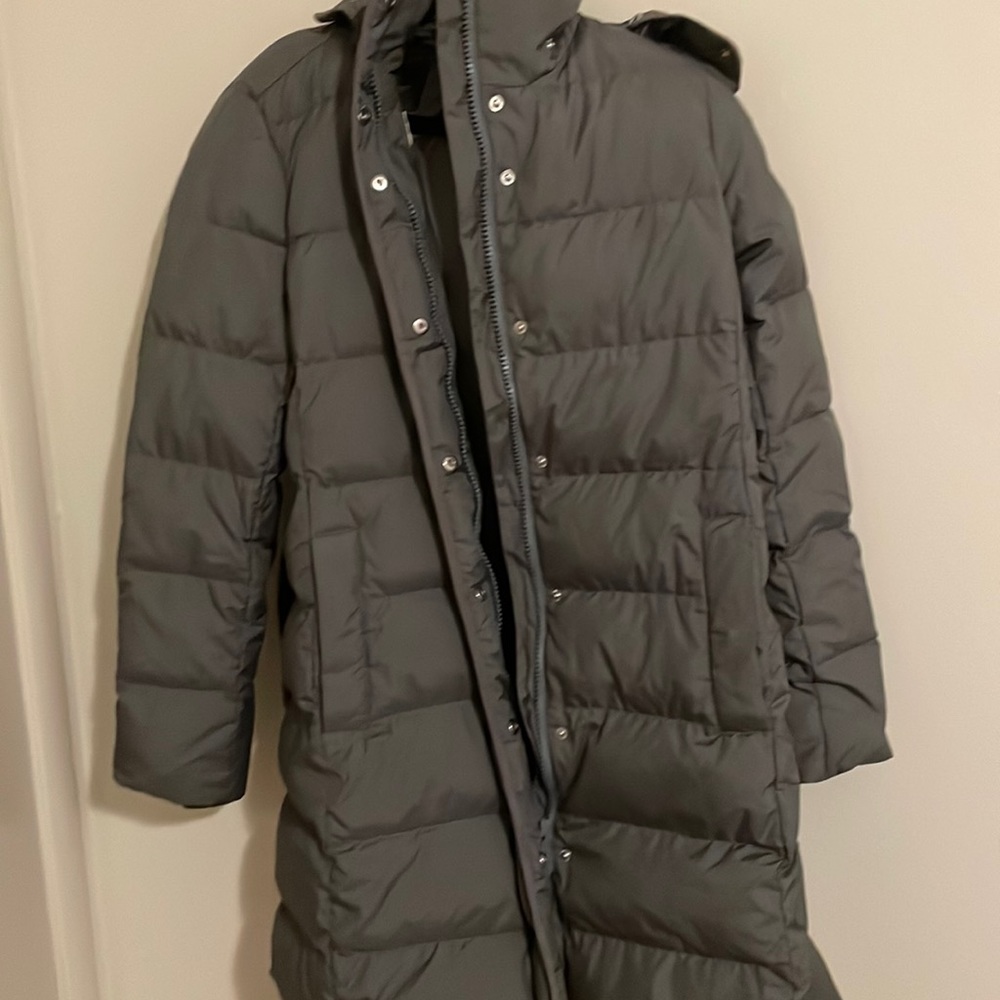 Gray JCREW Puffer with belt- FREE SHIPPING